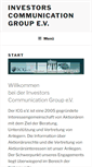 Mobile Screenshot of investors-communication-group.de